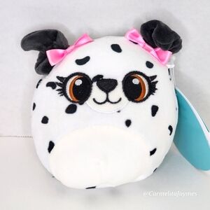 DOMINIQUE 🐶 O.G. 2022 Claire's Exclusive Dalmation w Pink Bows Squishmallow NWT